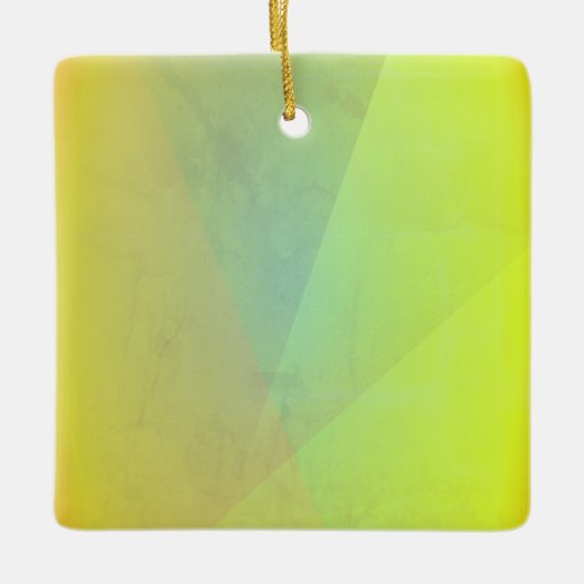 Moderne geelgeometrische gradatie keramisch ornament (Voorkant)