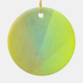 Moderne geelgeometrische gradatie keramisch ornament (Achterkant)