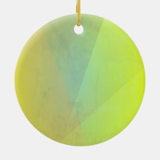 Moderne geelgeometrische gradatie keramisch ornament (Achterkant)