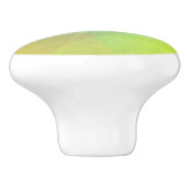 Moderne geelgeometrische gradatie keramische knop (Zijkant)