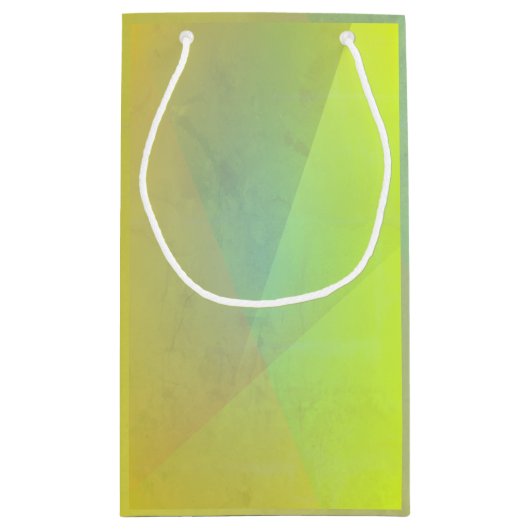 Moderne geelgeometrische gradatie klein cadeauzakje (Achterkant)