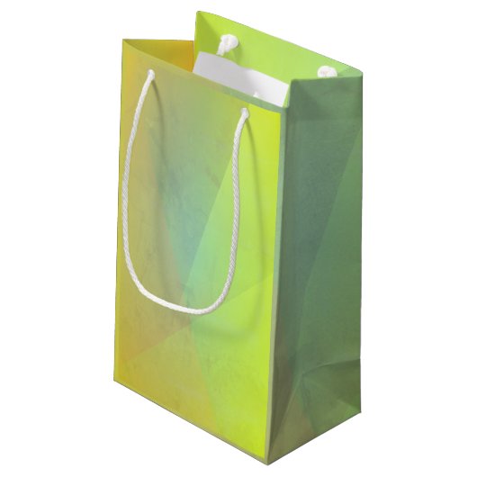 Moderne geelgeometrische gradatie klein cadeauzakje (Achterkant Gekanteld)