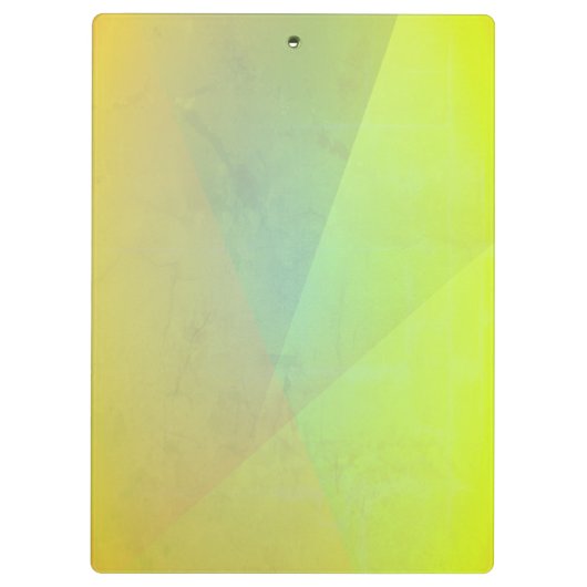 Moderne geelgeometrische gradatie klembord (Achterkant)