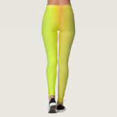 Moderne geelgeometrische gradatie leggings (Achterkant)