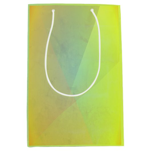 Moderne geelgeometrische gradatie medium cadeauzakje (Voorkant)