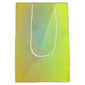 Moderne geelgeometrische gradatie medium cadeauzakje (Achterkant)