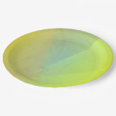 Moderne geelgeometrische gradatie papieren bordje (Gekanteld)