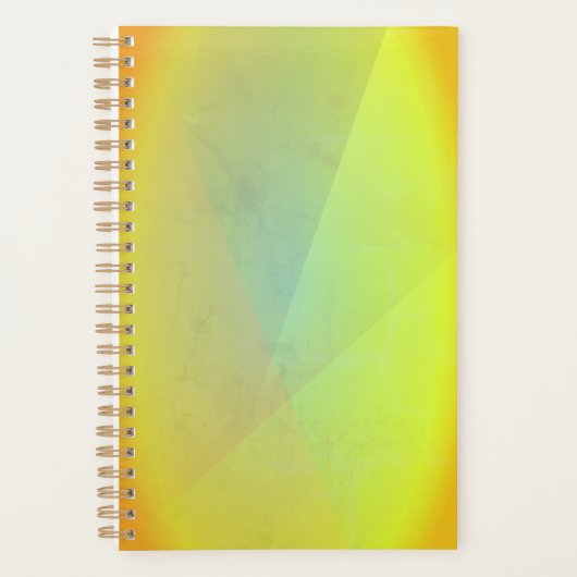 Moderne geelgeometrische gradatie planner (Voorkant)