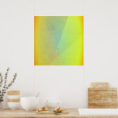Moderne geelgeometrische gradatie poster (Keuken)
