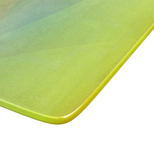 Moderne geelgeometrische gradatie snijplank (Hoek)