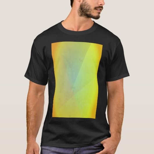 Moderne geelgeometrische gradatie t-shirt (Voorkant)