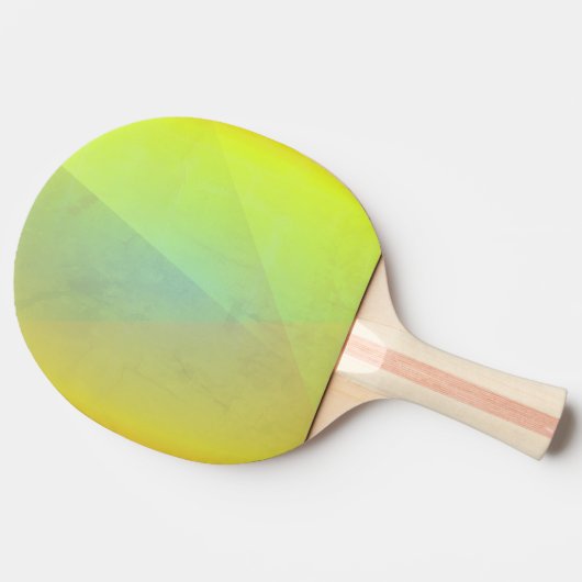 Moderne geelgeometrische gradatie tafeltennisbatje (Zijkant)