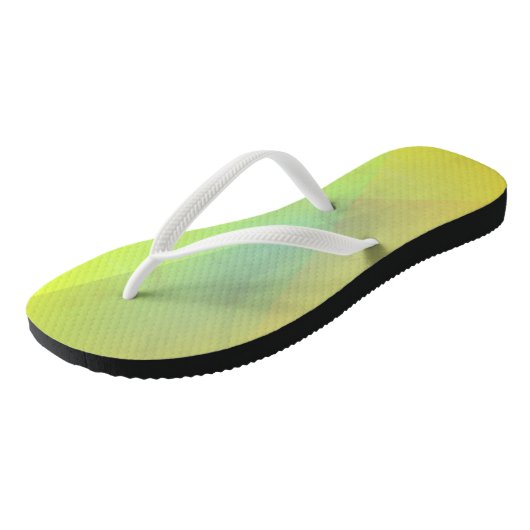 Moderne geelgeometrische gradatie teenslippers (Schuin)