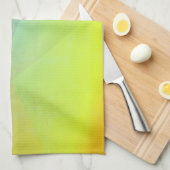 Moderne geelgeometrische gradatie theedoek (Quarter Fold)