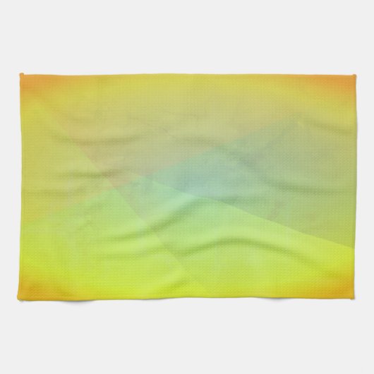 Moderne geelgeometrische gradatie theedoek (Horizontaal)