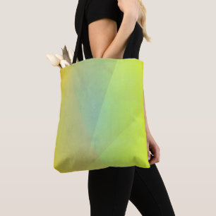 Moderne geelgeometrische gradatie tote bag