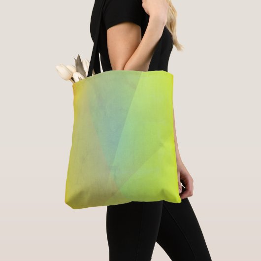 Moderne geelgeometrische gradatie tote bag (Dichtbij)