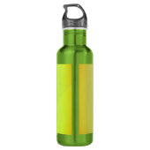 Moderne geelgeometrische gradatie waterfles  (Achterkant)