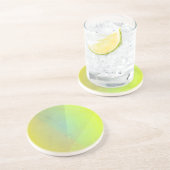 Moderne geelgeometrische gradatie zandsteen onderzetter (Zijkant)