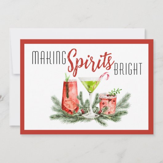 Moderne Geesten Helder Maken Bedrijfs- Feestdagenkaart (Voorkant)