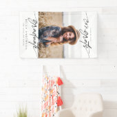 Moderne Gefeliciteerd Afstuderen Afstuderen Script Spandoek (Insitu)