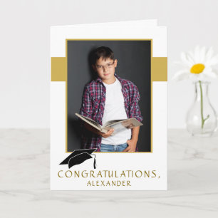 Moderne Gefeliciteerd Afstuderen Cap Afstudeerder  Kaart