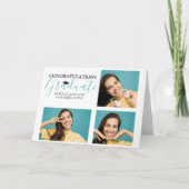 Moderne Gefeliciteerd Afstuderen Fotocollage-kaart Kaart (Voorkant)