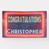 Moderne Gefeliciteerd Afstuderen Spandoek (Horizontaal)