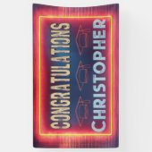 Moderne Gefeliciteerd Afstuderen Spandoek (Verticaal)