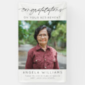 Moderne Gefeliciteerd met je pensioenfoto Spandoek (Verticaal)