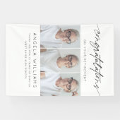 Moderne Gefeliciteerd met je pensioenfoto Spandoek (Horizontaal)