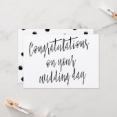 Moderne "Gefeliciteerd met jullie trouwdag" Kaart (Voorkant / Achterkant in situ)