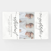 Moderne Gefeliciteerd Pensioen Foto Spandoek (Horizontaal)