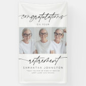 Moderne Gefeliciteerd Pensioen Foto Spandoek (Verticaal)