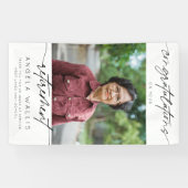 Moderne Gefeliciteerd Pensioen Script Foto Spandoek (Horizontaal)