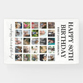 Moderne Gefeliciteerd Verjaardag \ Elke leeftijd | Spandoek (Horizontaal)