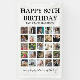 Moderne Gefeliciteerd Verjaardag \ Elke leeftijd | Spandoek