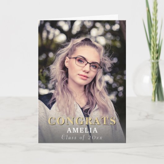 Moderne Gefeliciteerd Volledige Foto Afstuderen Ka Kaart (Voorkant)