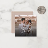 Moderne gefotografeerde handgeschreven dankbetuigi notitiekaartje (Voorkant / Achterkant in situ)