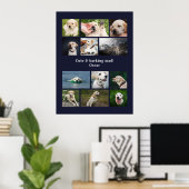 Moderne gefotografeerde honden collage met 12 foto poster (Thuiskantoor)