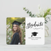 Moderne gegradueerde elegante script kaart (Staand voorkant)