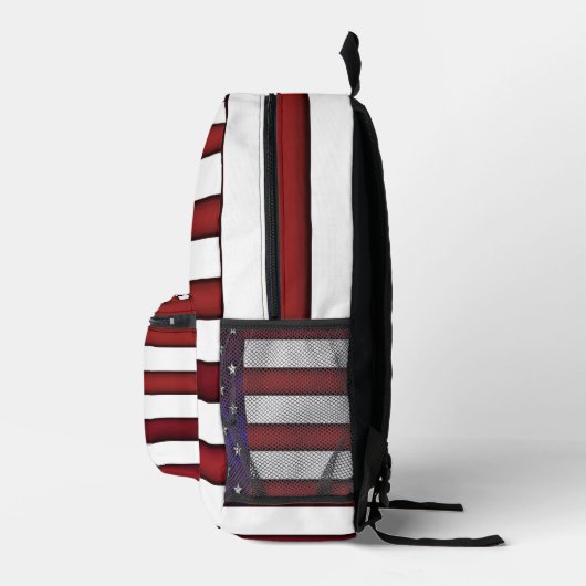 Moderne gegraveerde Amerikaanse vlag Bedrukte Rugzak (Rechts)