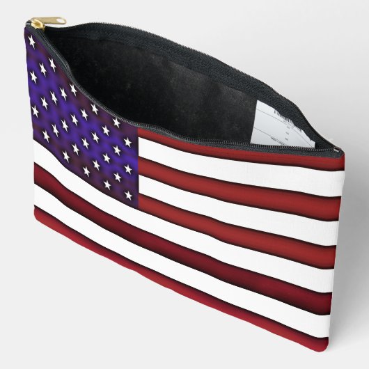 Moderne gegraveerde Amerikaanse vlag Etui (Open)