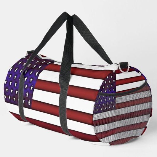 Moderne gegraveerde Amerikaanse vlag Plunjezak (Rechterhoek)