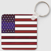 Moderne gegraveerde Amerikaanse vlag Sleutelhanger (Achterkant)