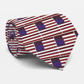 Moderne gegraveerde Amerikaanse vlag Stropdas (Opgerold)