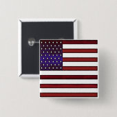Moderne gegraveerde Amerikaanse vlag Vierkante Button 5,1 Cm (Voorkant /achterkant)