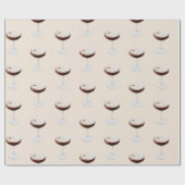 Moderne geïllustreerde espresso martini cadeaupapier (Vlak)