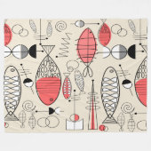 Moderne, geïnspireerde viskunst uit de middeleeuwe fleece deken (Voorkant (Horizontaal))