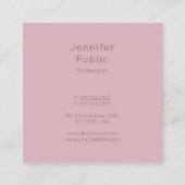 Moderne gekalligrafeerde scriptnaam Elegante Sjabl Vierkante Visitekaartje (Achterkant)